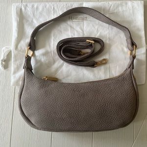 Hammitt Small Becker Nubuck Grey Natural/Brushed Gold